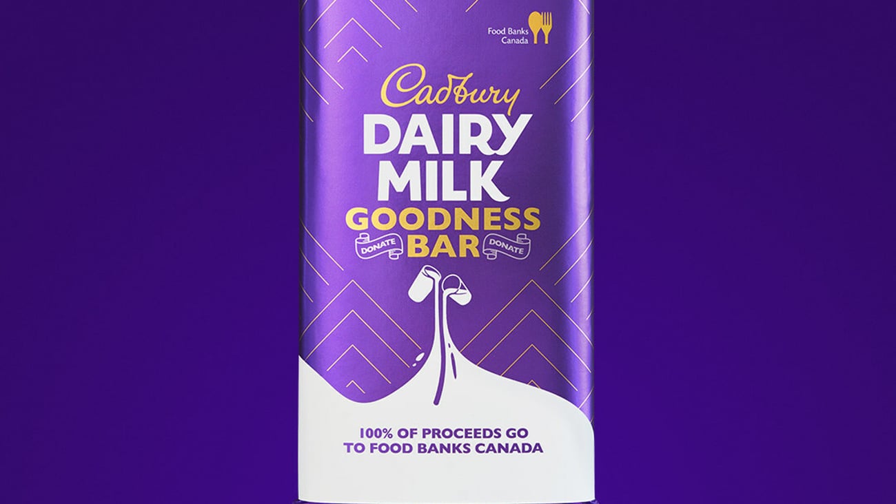 CADBURY introduces the Cadbury Goodness Bar to support Food Banks Canada. (CNW Group/Mondelez International, Inc.)
