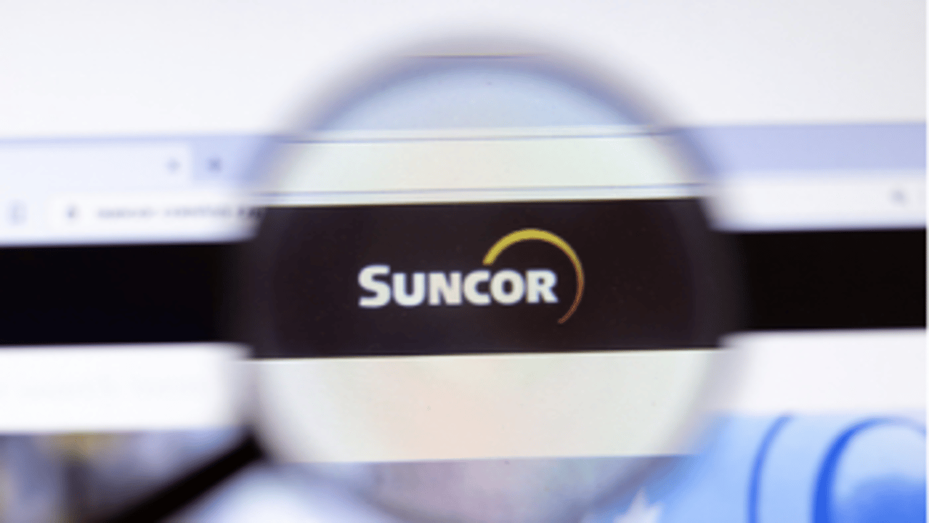 suncor logo on computer screen