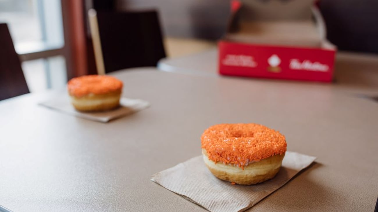 Tim Horton Orange Sprinkle Donut Campaign