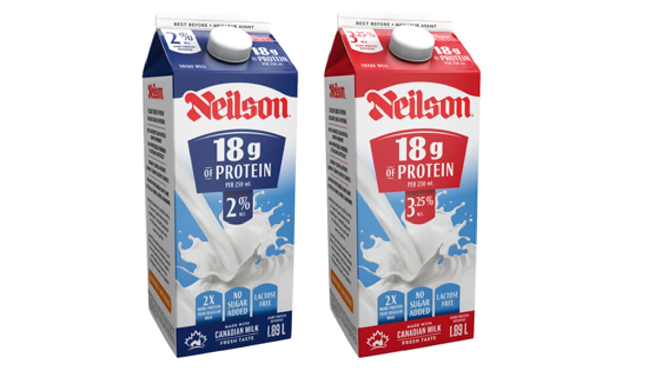 Two cartons of Neilson protein milk