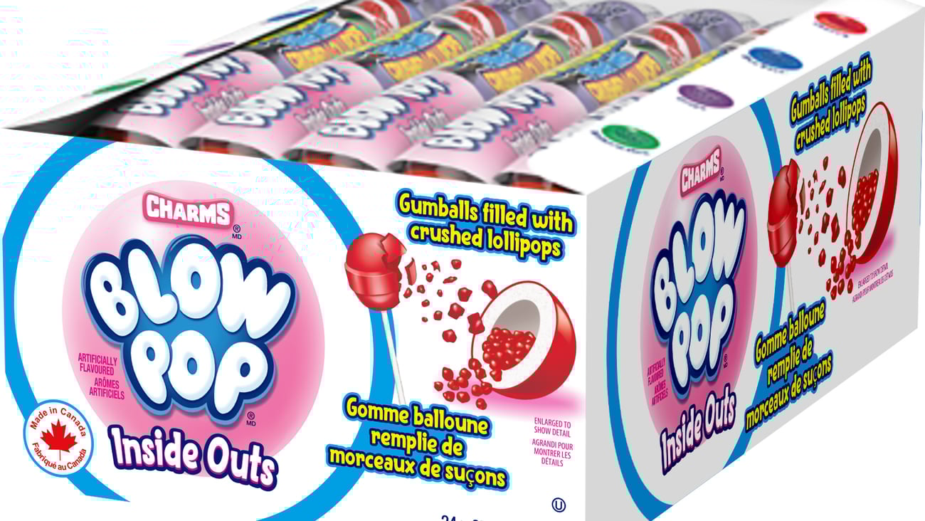 A box of Blow Pops