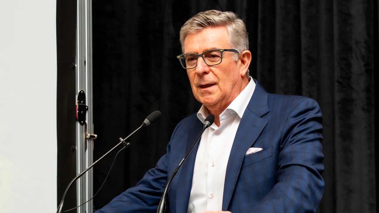 George Soleas of the LCBO speaking at the Ontario Winery conference