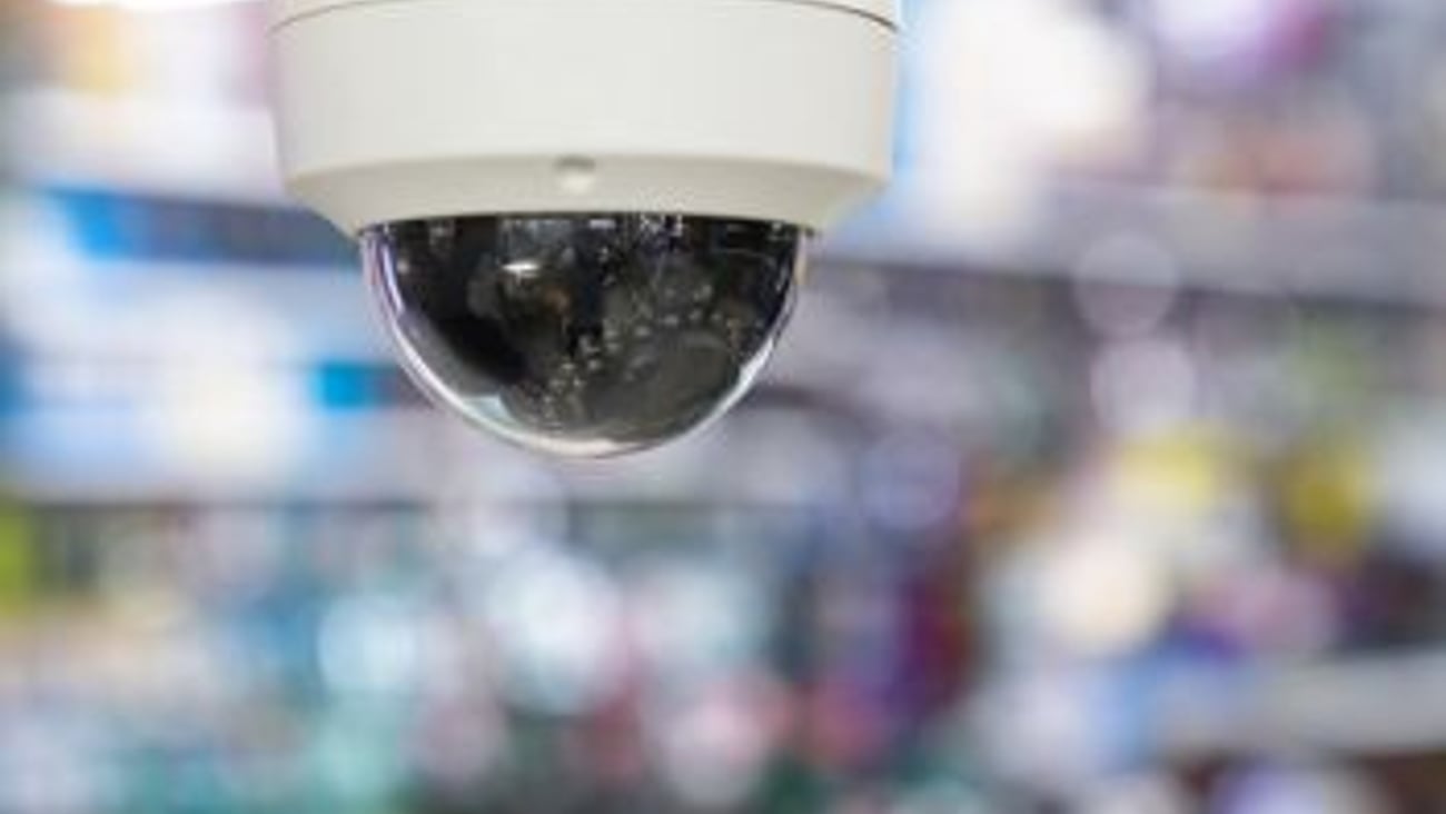 store security camera teaser stock image