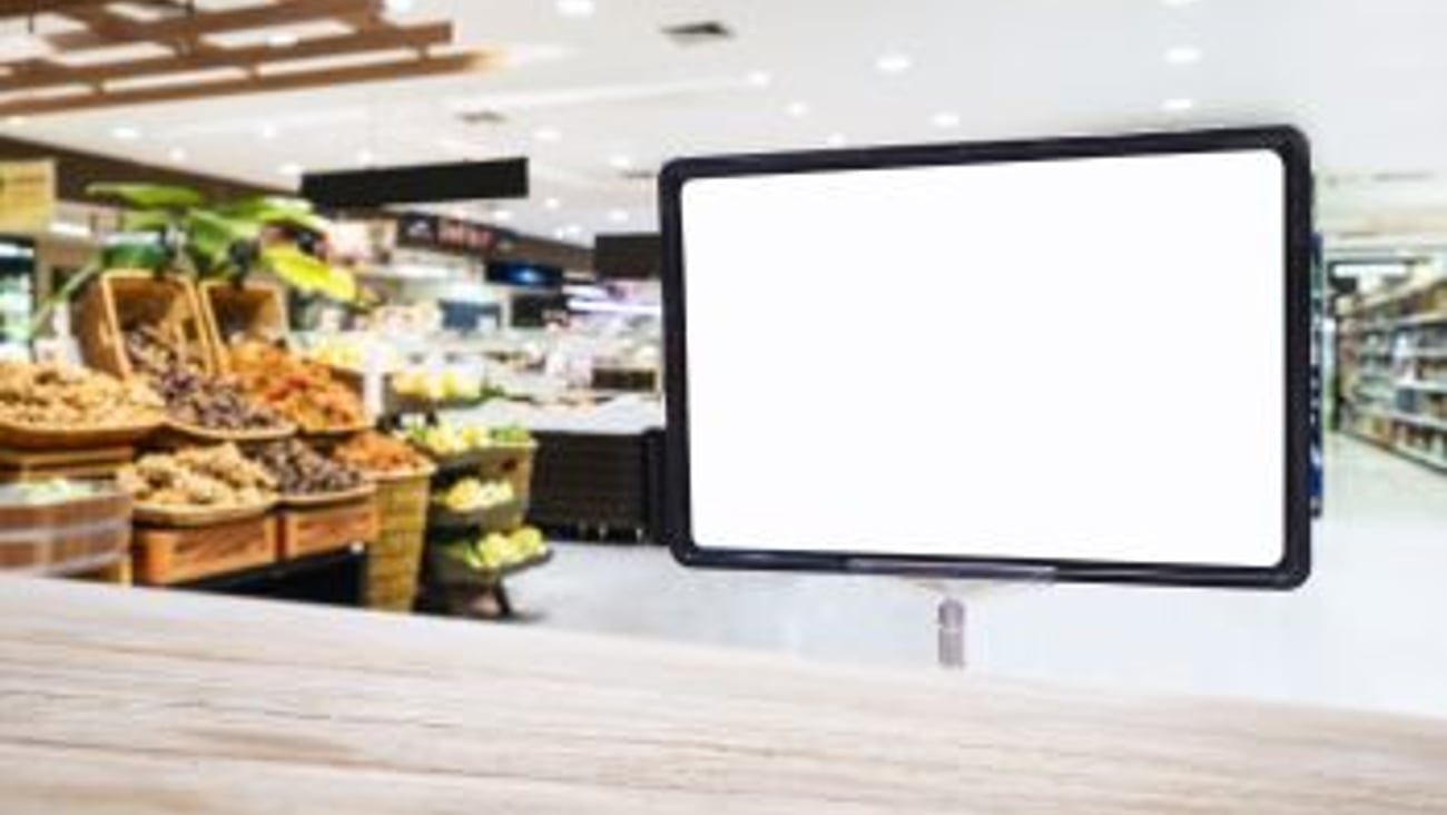 Retail Media Signage Stock Image Teaser