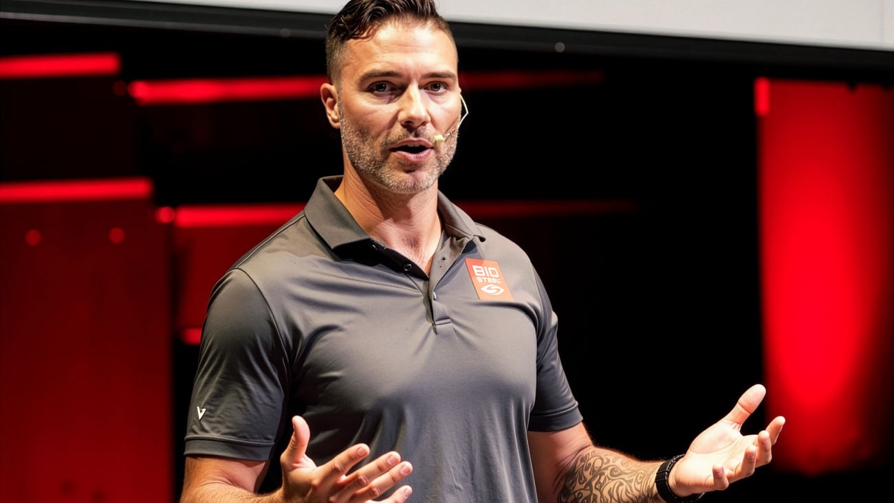 Dan Crosby of BioSteel speaking at an event
