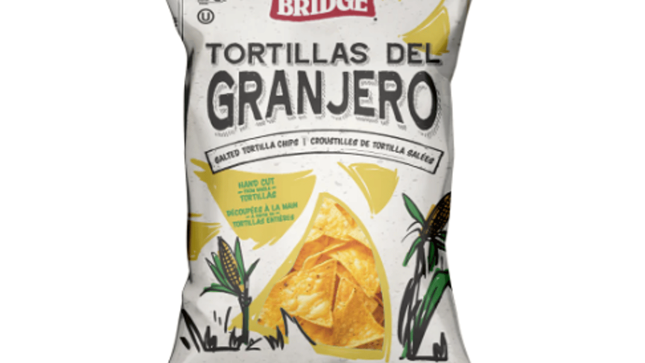 Covered Bridge Potato Chips is launching Tortillas Del Granjero new Sea Salt Tortillas