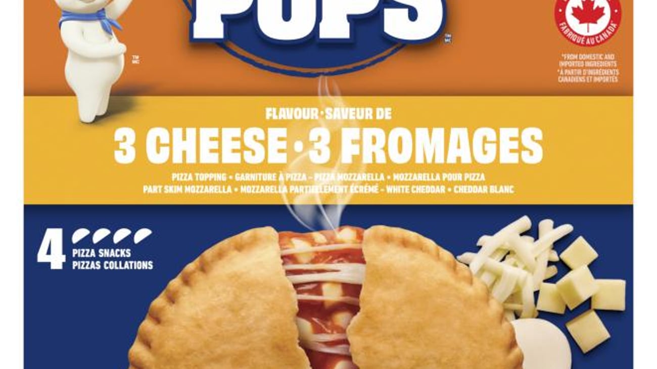 Package front of Pizza Pops 3 Cheese