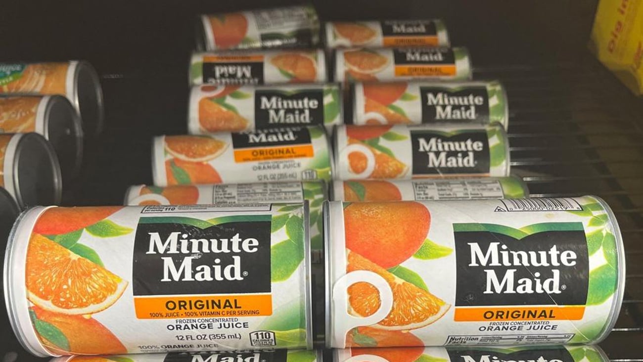 Minute Maid frozen cannister