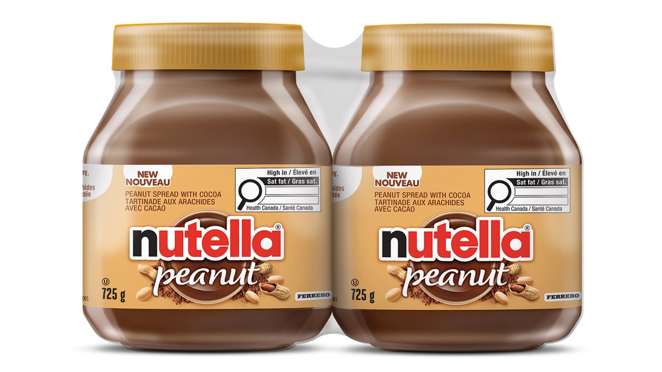 Two jars of Nutella Peanut