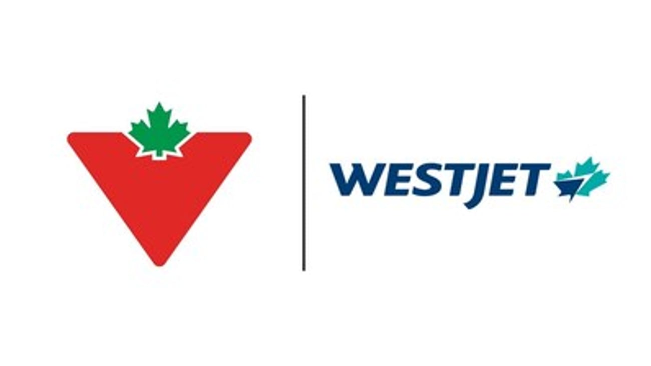 Canadian Tire Corp. logo and WestJet logo side by side