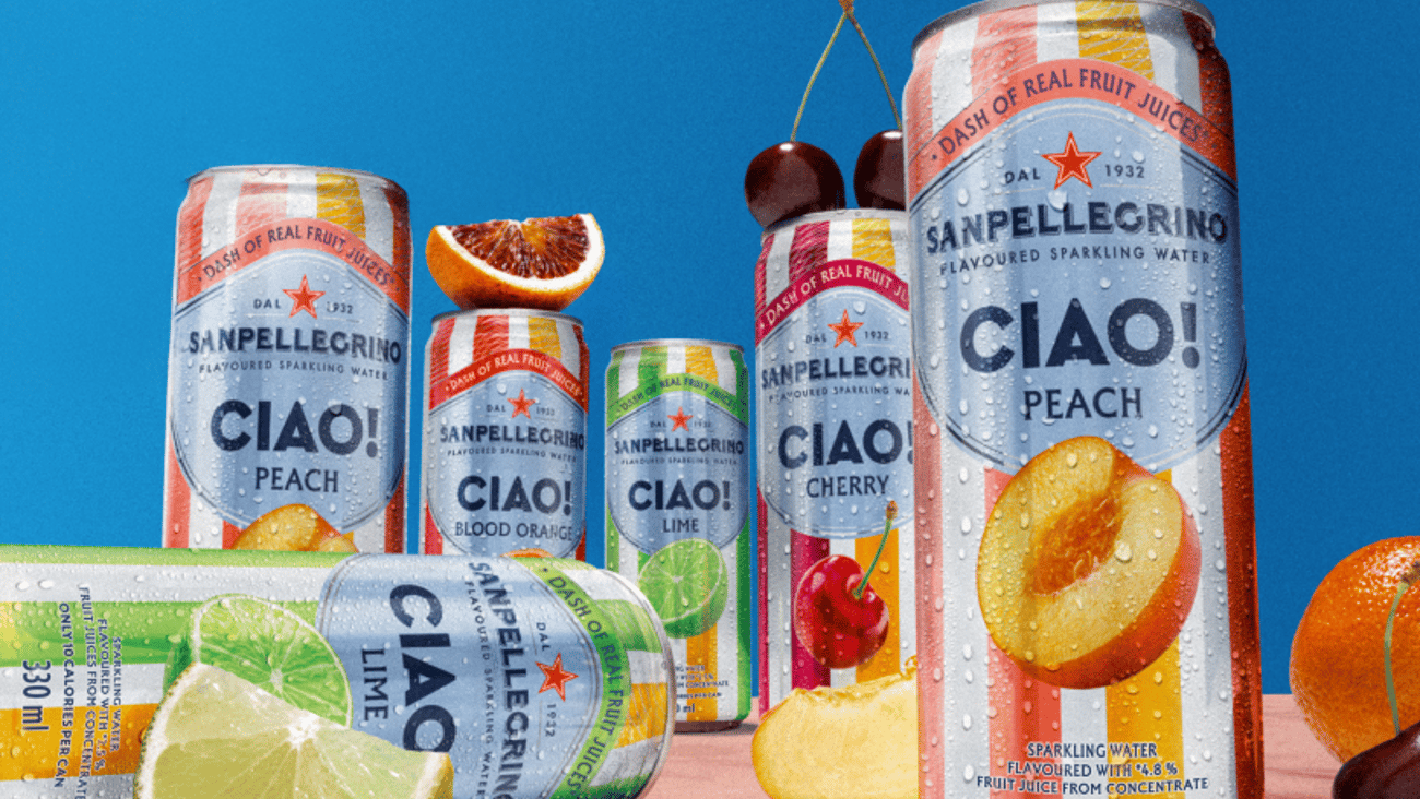 Sanpellegrino Ciao sparkling water in several flavours