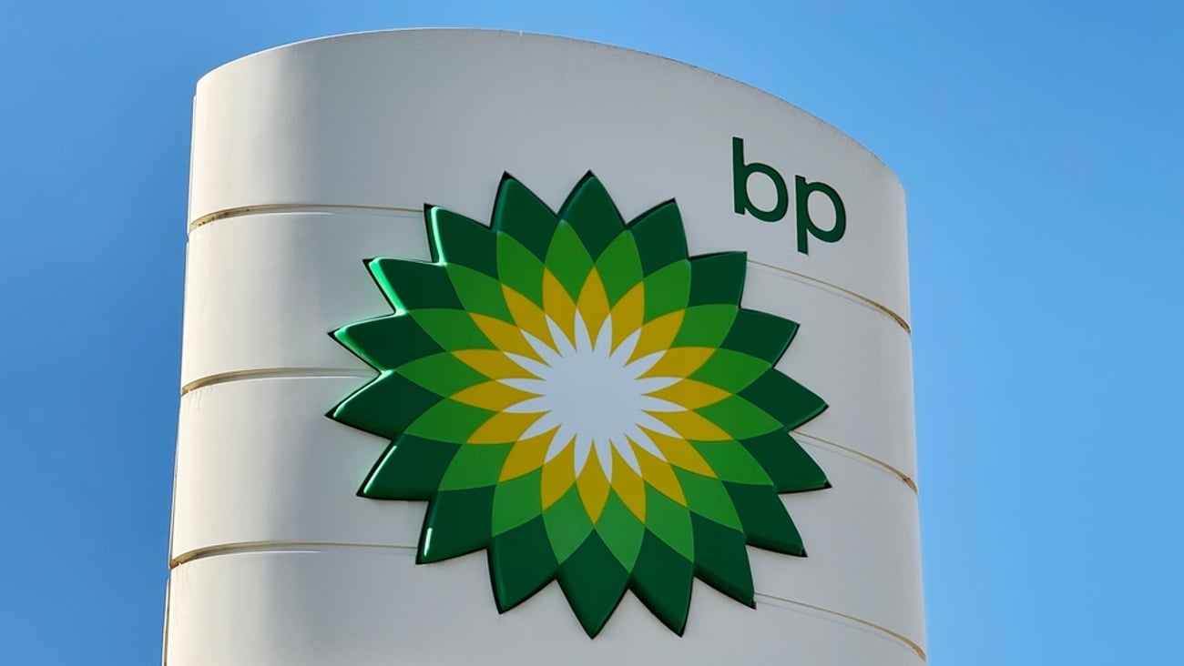 BP's logo on a smokestack
