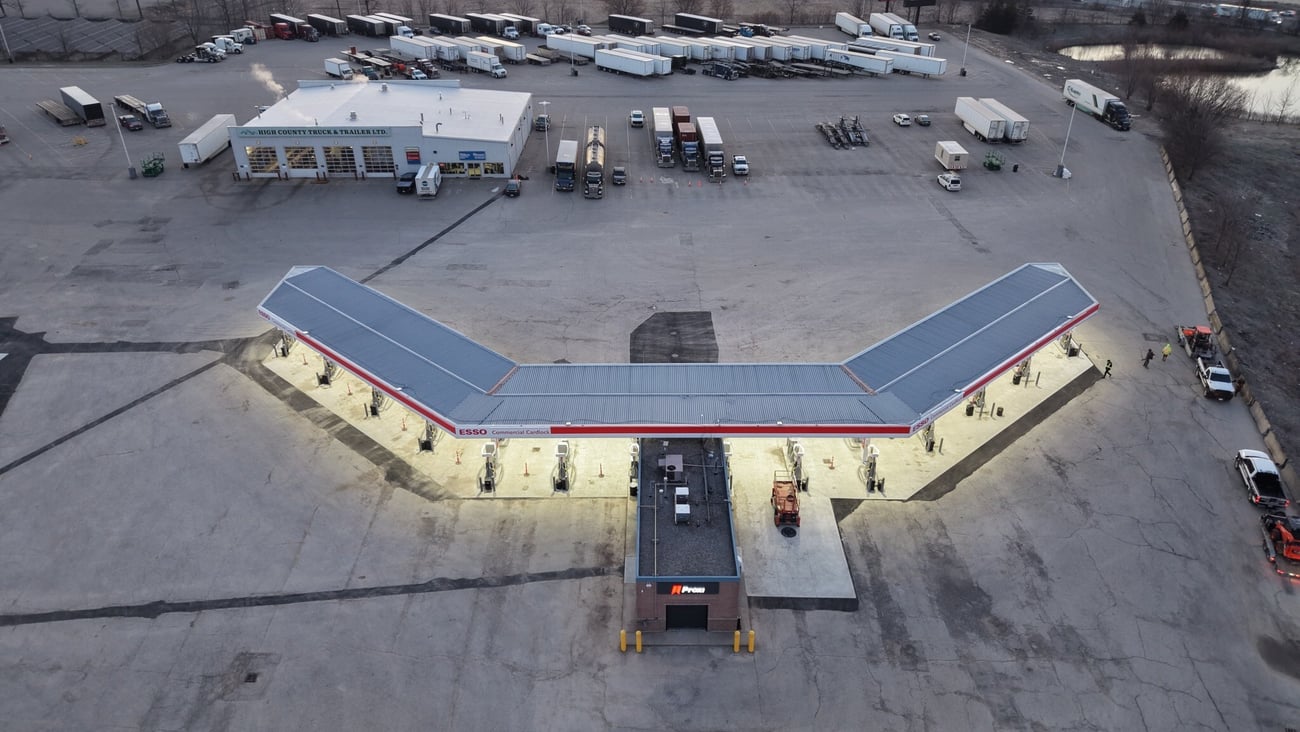 Aerial view of Woodstock Travel Stop