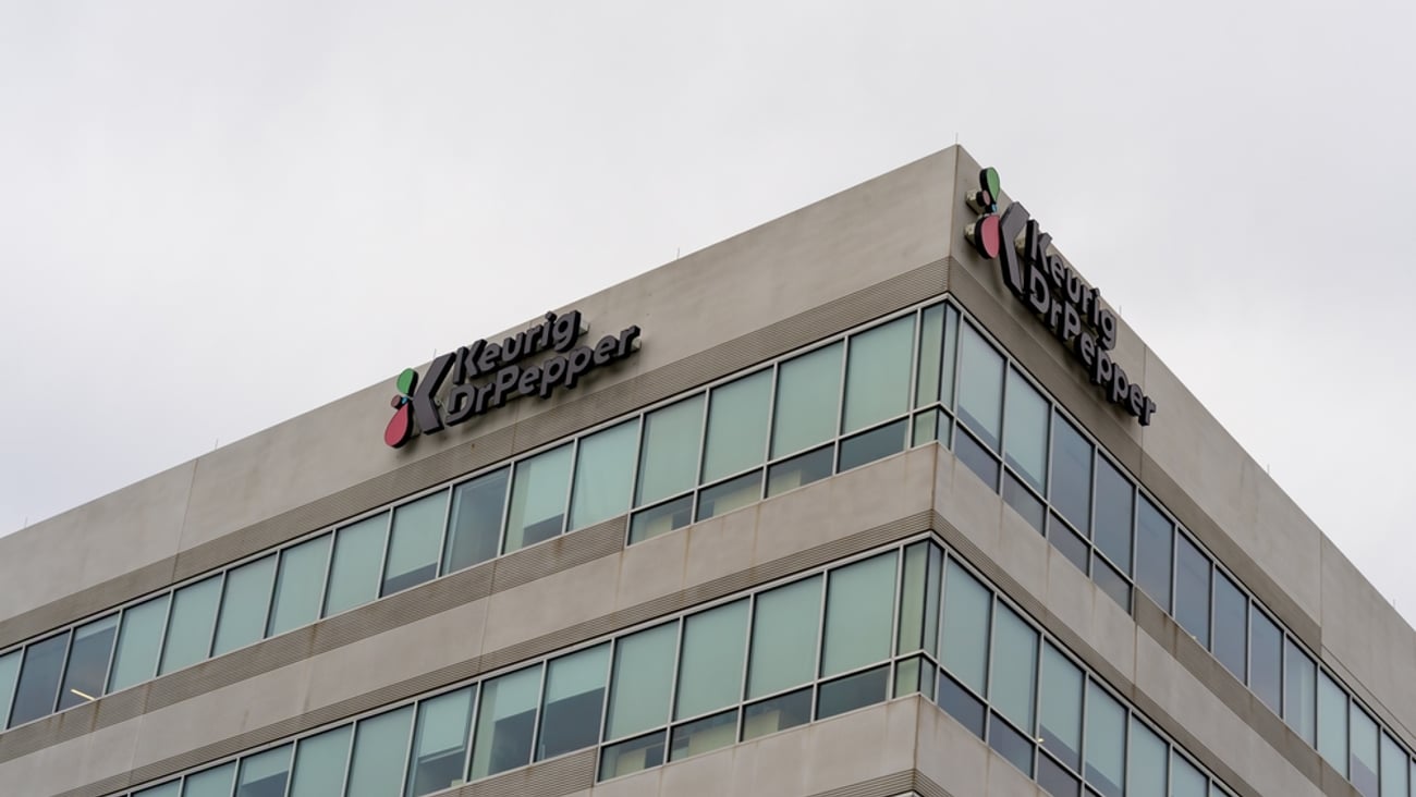 Exterior corner of Keurig Dr. Pepper building