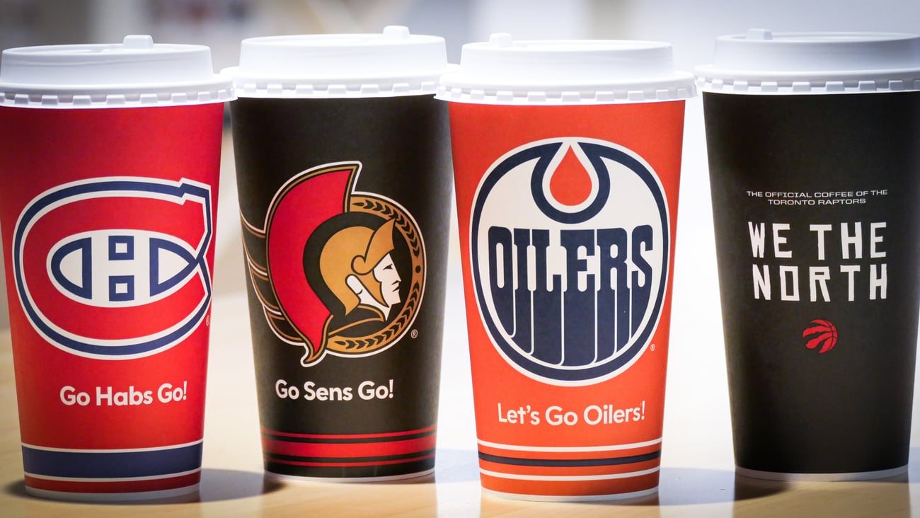 Tim Hortons NHL and NBA hot beverage cups