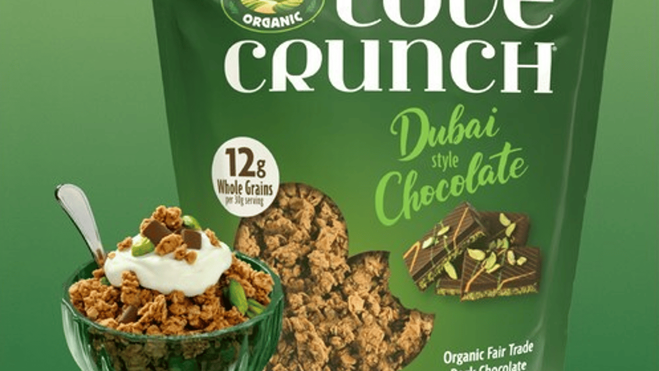 Dubai chocolate flavoured granola