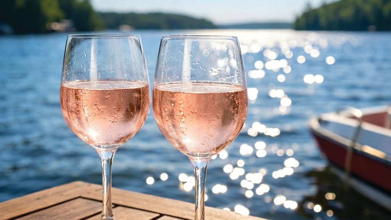 two glasses of rosé wine