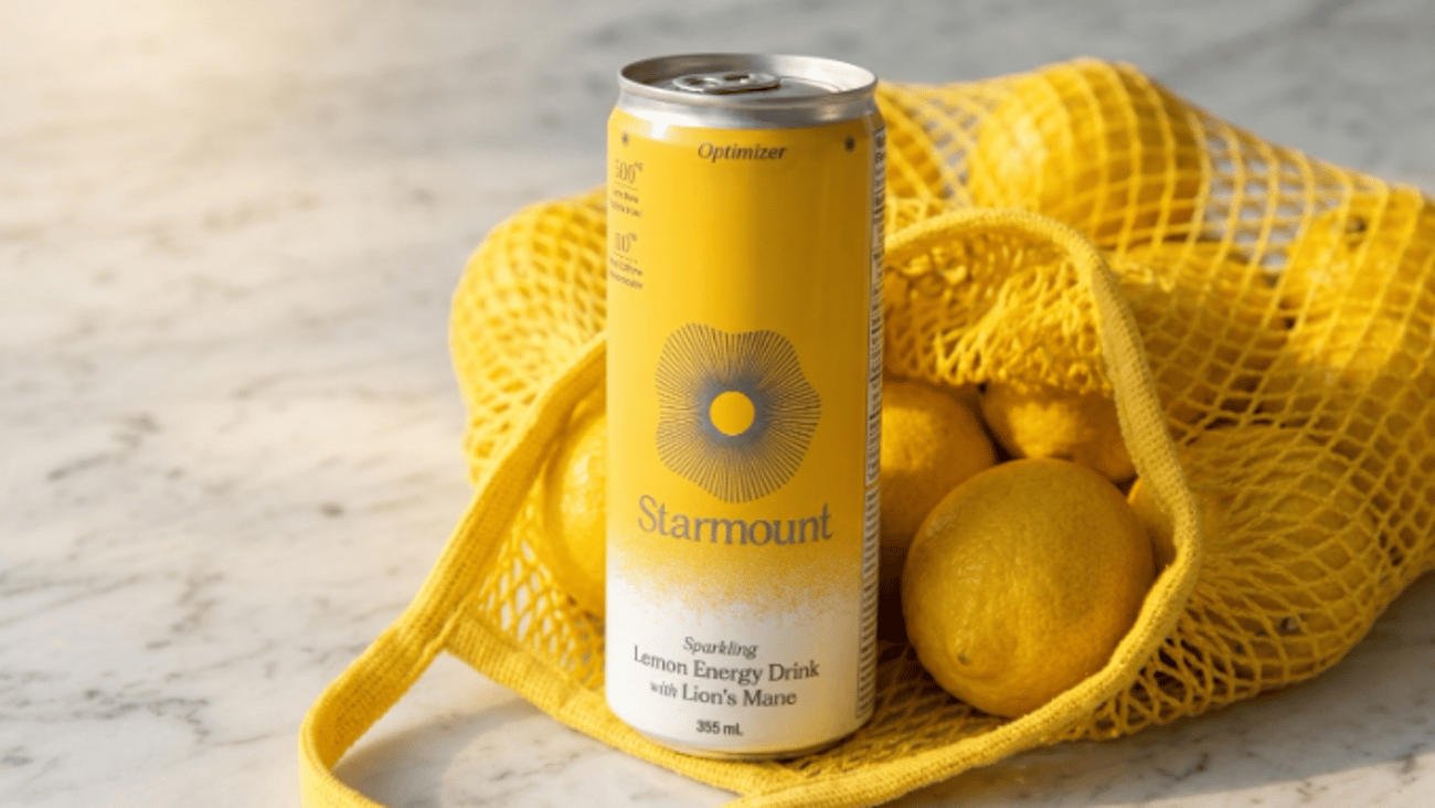 Starmount Lemon Energy Drink with Lion's Mane