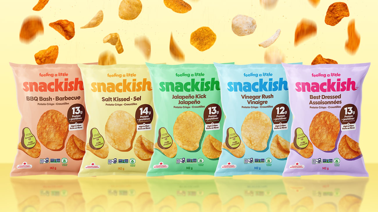 Snackish line of chips