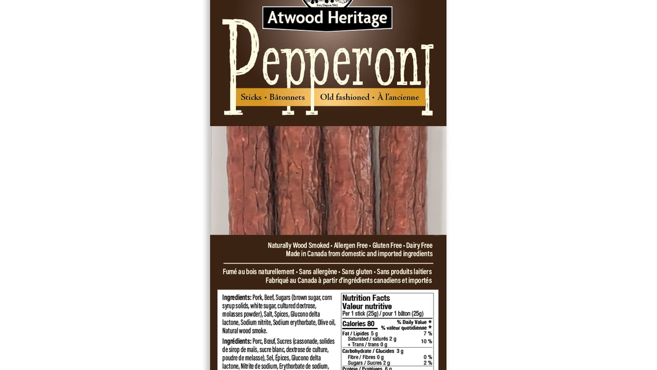 Atwood Heritage Pepperoni sticks 
