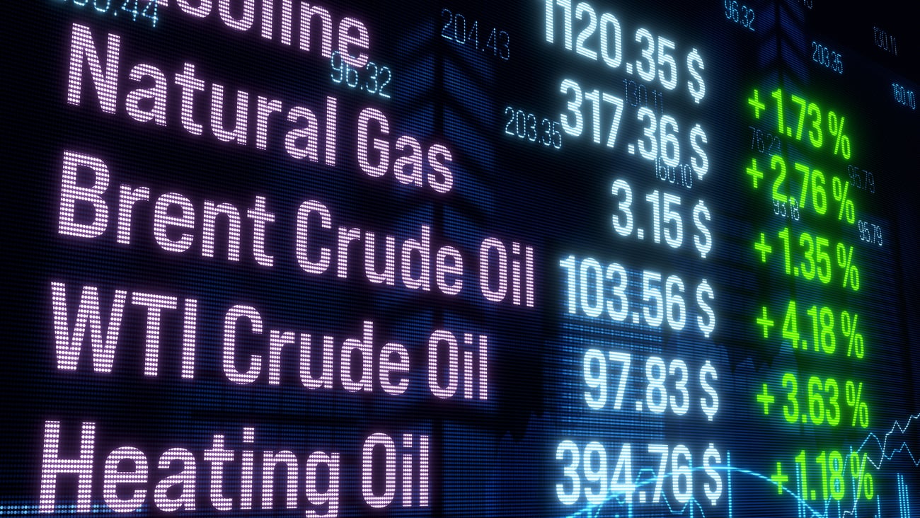 stock market prices for crude oil