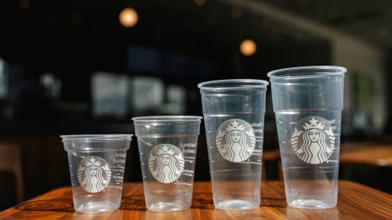 Starbucks Cups using less plastic teaser