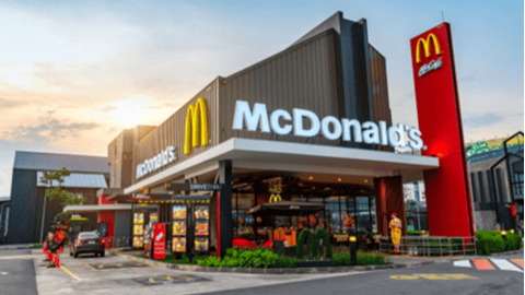 exterior of McDonald's restaurant with drive-thru