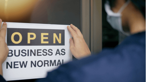 open for business as new normal sign