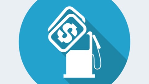 Vector illustration of single isolated fuel cost icon