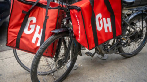 grub hub bikes on delivery