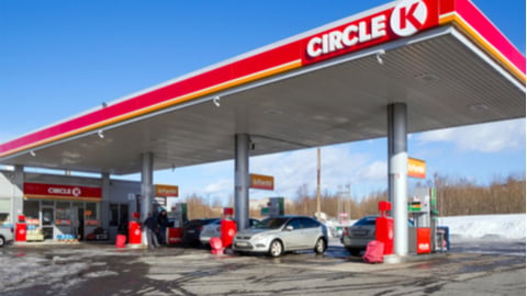 Murmansk, Russia - March 30, 2019: Gas Station "Circle K"