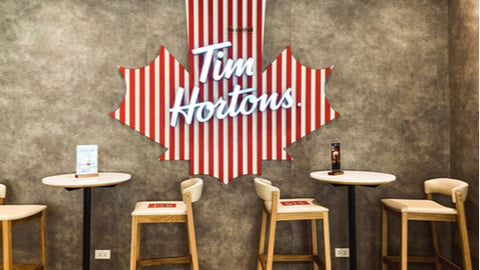 Interior shot of a Tim Hortons