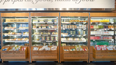  inside of Pret a Manger. Pret a Manger is a sandwich shop chain based in the United Kingdom