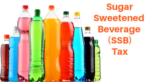 colourful beverage bottles with sugar sweetened tax