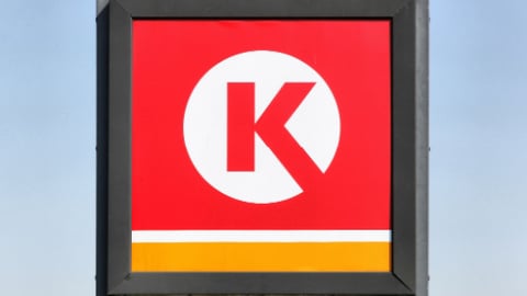 Circle K logo on a panel. Circle K is an international chain of convenience stores