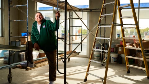 Anthony Magnini in the construction zone of his new c-store