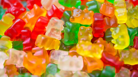 multi colour gummy bears