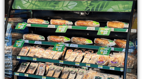 Grab and Go Subway Sandwiches on Shelves