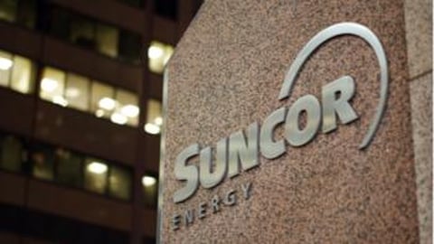 Suncor sign on its building