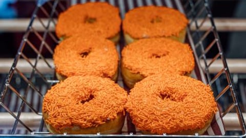 Tim Hortons Orange Sprinkle Donuts 