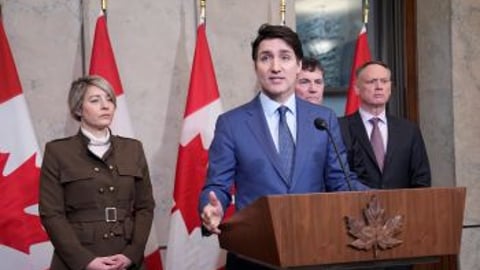 Trudeau responds to tariffs teaser