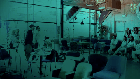 Green tone image of SWIC photo shoot