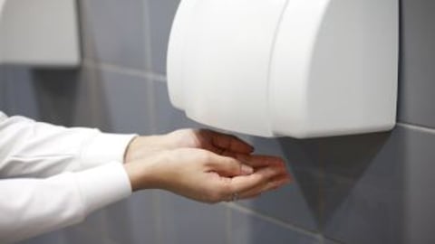 Hand dryer stock image teaser