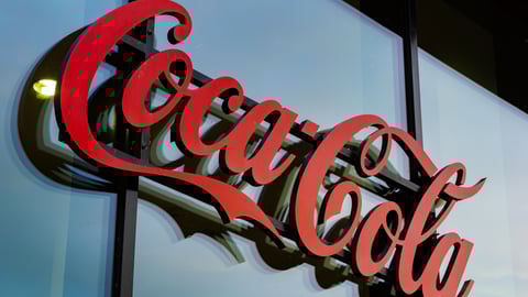 Coca-Cola logo on building from Shutterstock