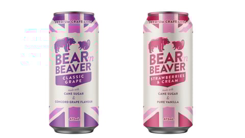 Bear n Beavers grape and strawberry sodas