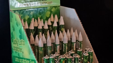 Lucky Lotto Scratcher display