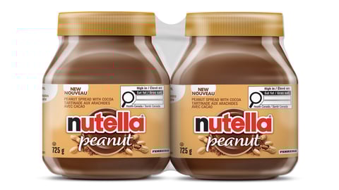 Two jars of Nutella Peanut