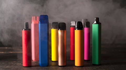 selection of colourful vapes