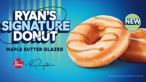 Ryan Reynolds' new maple butter glazed doughnut.