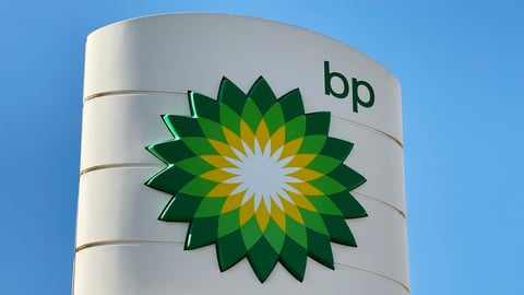 BP's logo on a smokestack